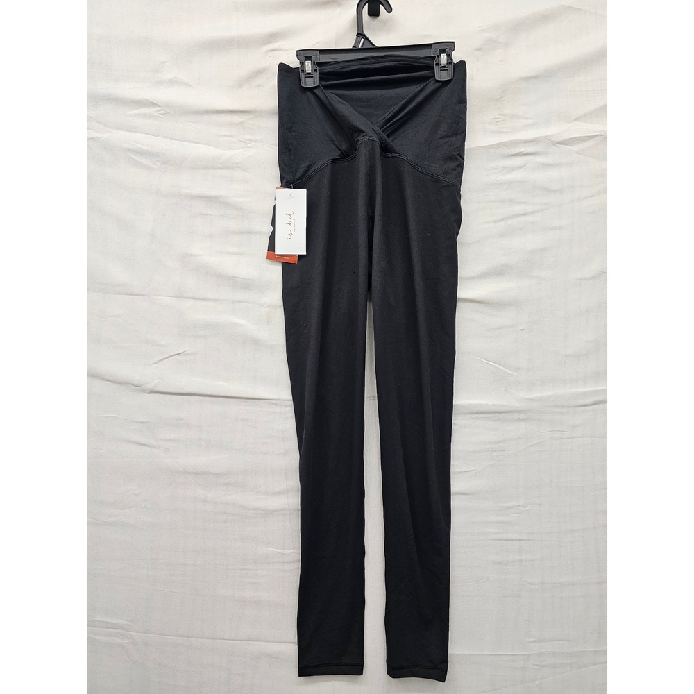 Isabel by Ingrid & Isabel Womens Crossover Active Leggings Black Blend Size XS